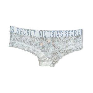 Victoria's Secret Cheeky Panty Bikini Lace XL White Logo Waistband